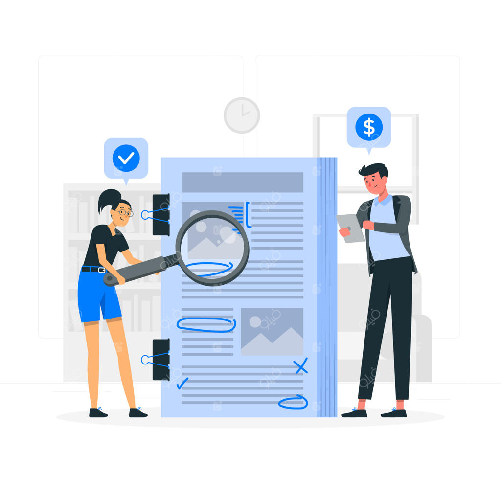 تصویرسازی مفهوم کمیسیون تحریریه