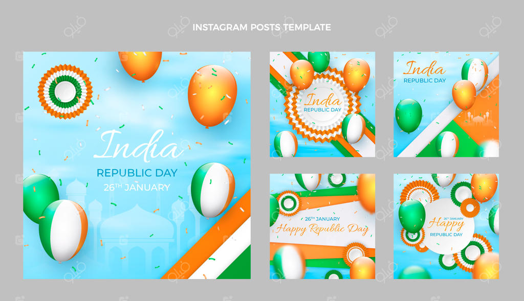 مجموعه‌ای از پست‌های روز جمهوری واقع‌گرایانه برای اینستاگرام