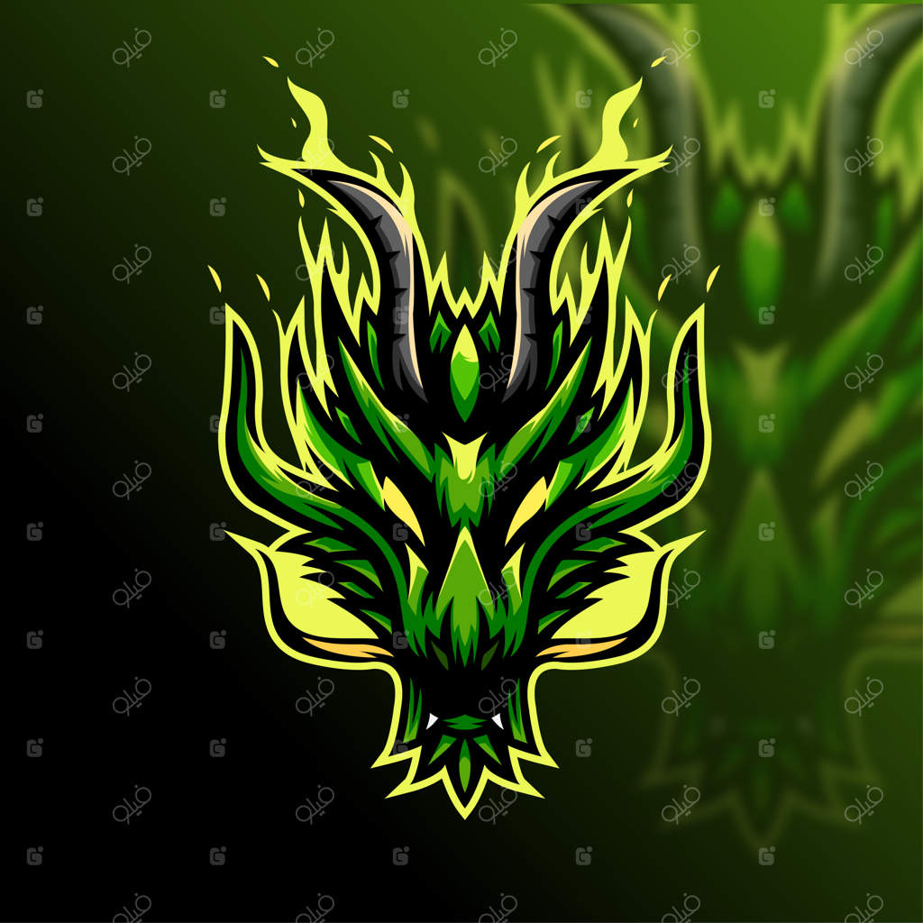 طرح لوگوی وکتور برای تیم بازی‌های الکترونیکی دراگون