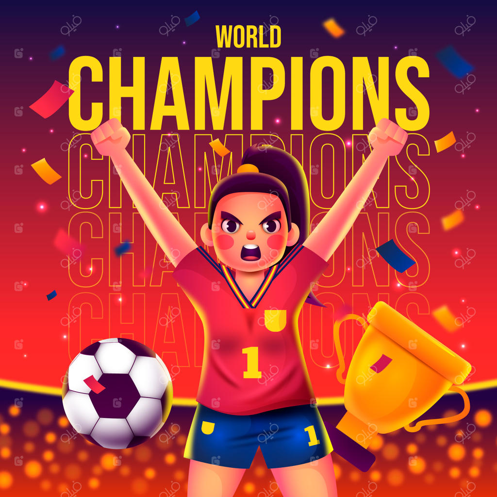 تصویر گرادیانت برای جام جهانی فوتبال زنان با زن و توپ