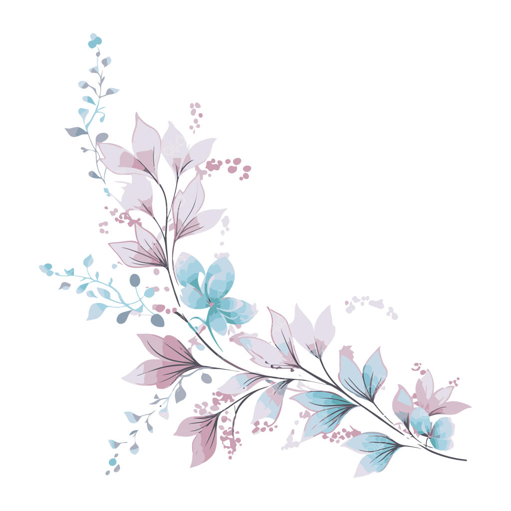 وکتور گل‌دار شیک برای کارت دعوت عروسی