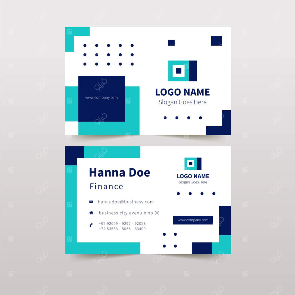 طراحی کارت ویزیت شرکت با طرح انتزاعی و خاص