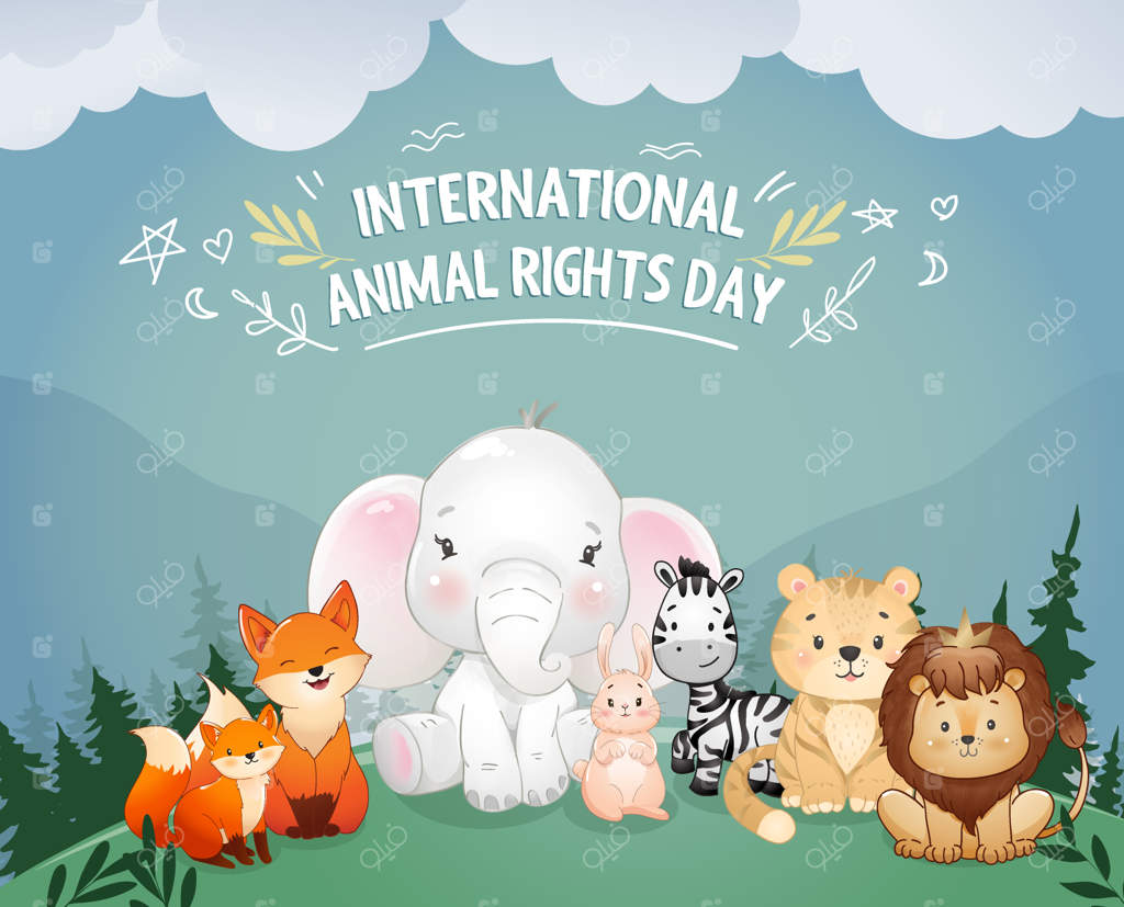 تصویر وکتور روز جهانی حقوق حیوانات