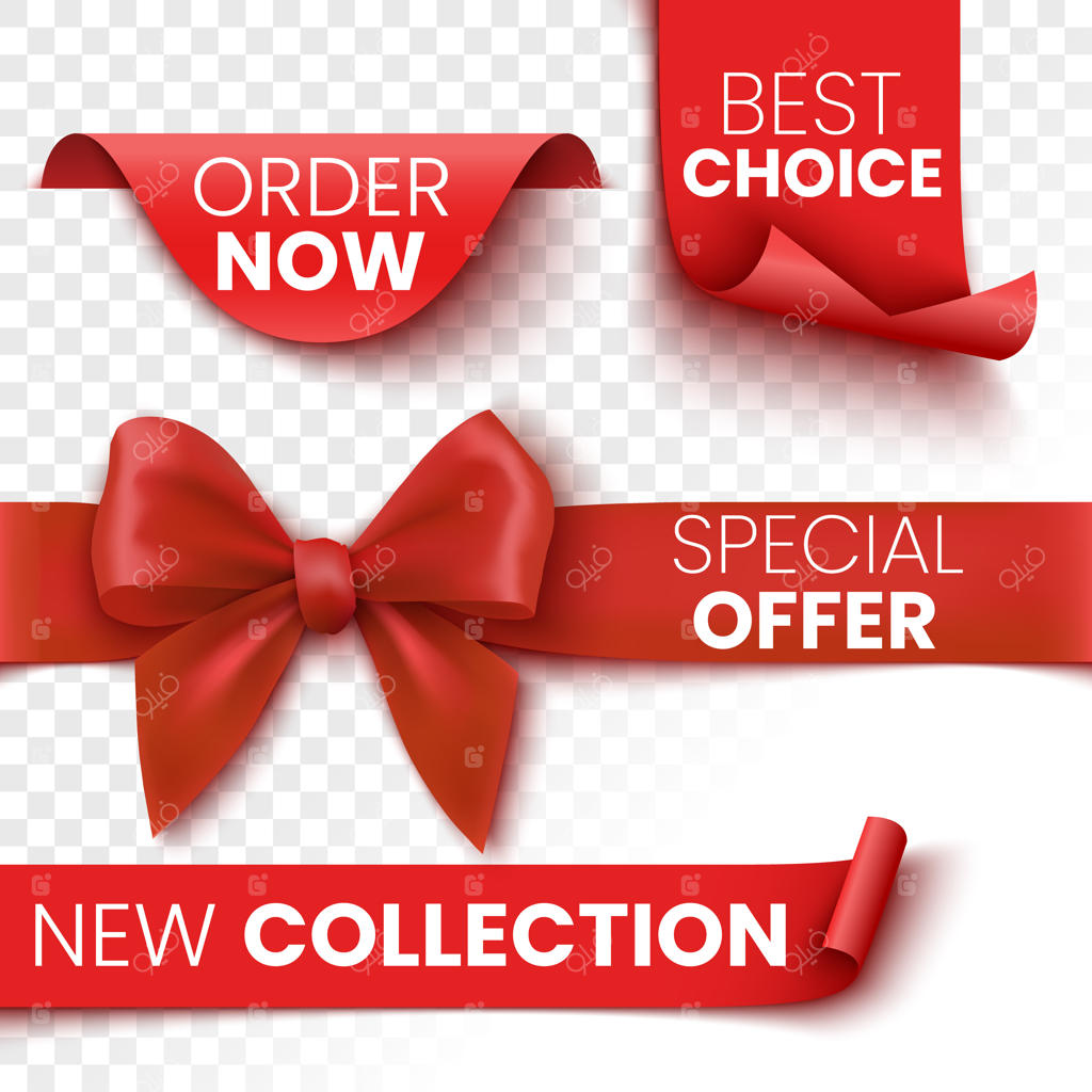 پیشنهاد ویژه و تخفیف‌های بزرگ: روبان‌ها و بنرها