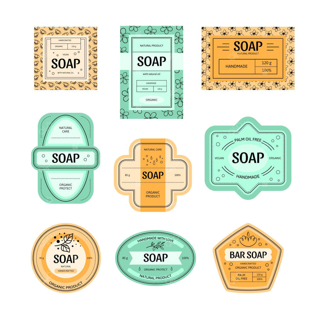 مجموعه برچسب‌های صابون