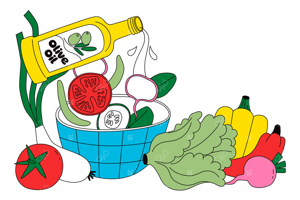 زمینه طراحی دستی غذا و نوشیدنی