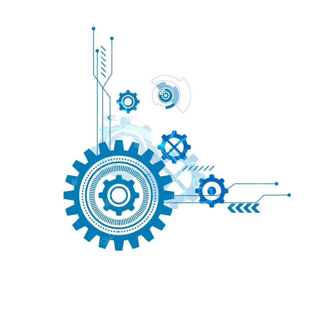 تصویرسازی وکتور آیکون چرخ‌دنده آینده