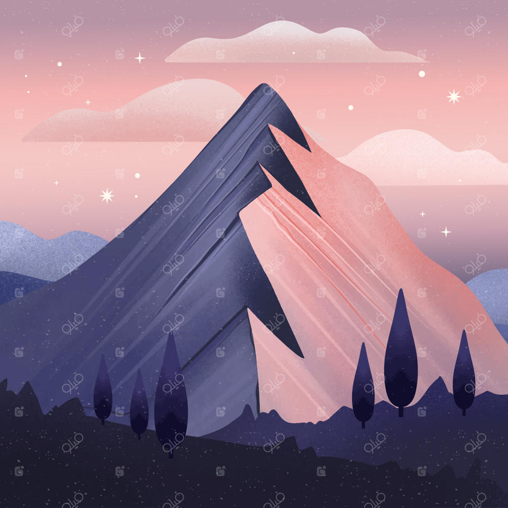 تصویرسازی چشم‌انداز کوهستانی