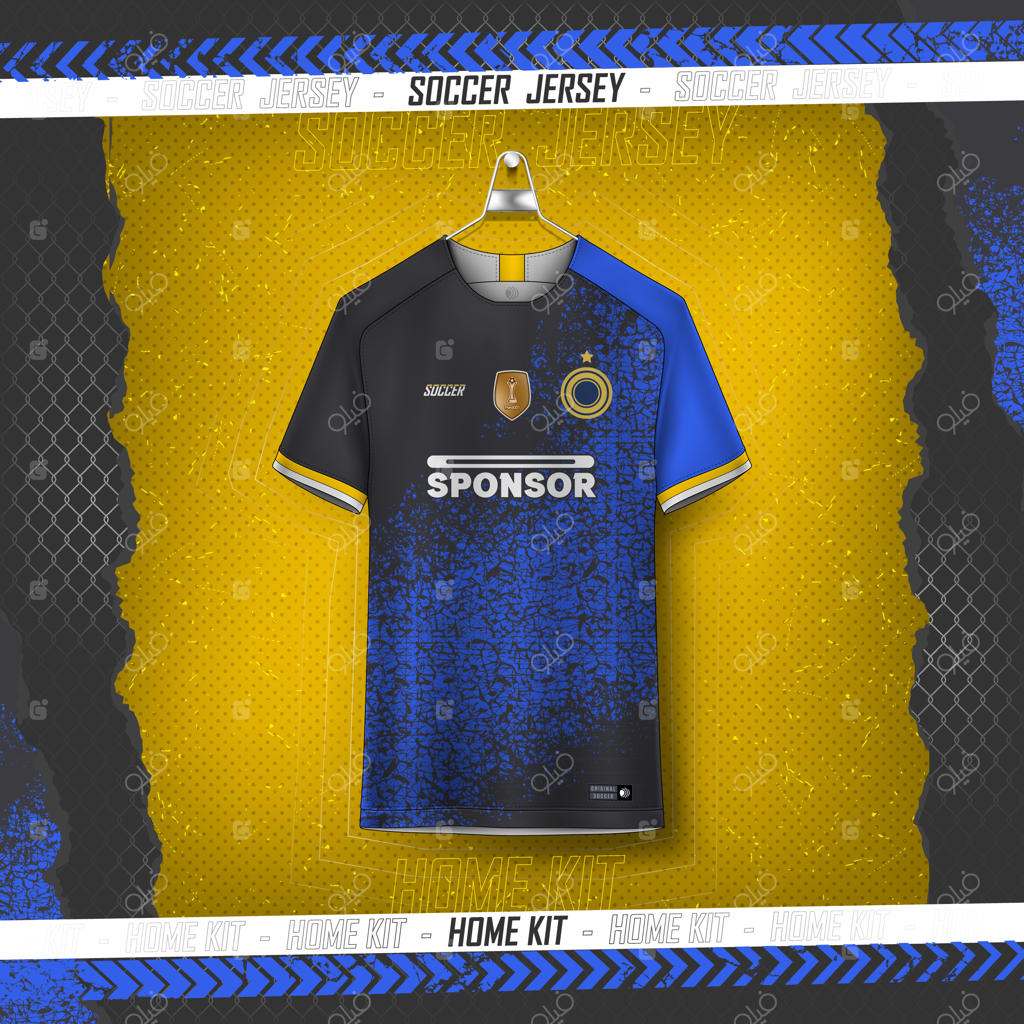 طراحی پیراهن فوتبال برای چاپ سابلیمیشن روی تی‌شرت ورزشی