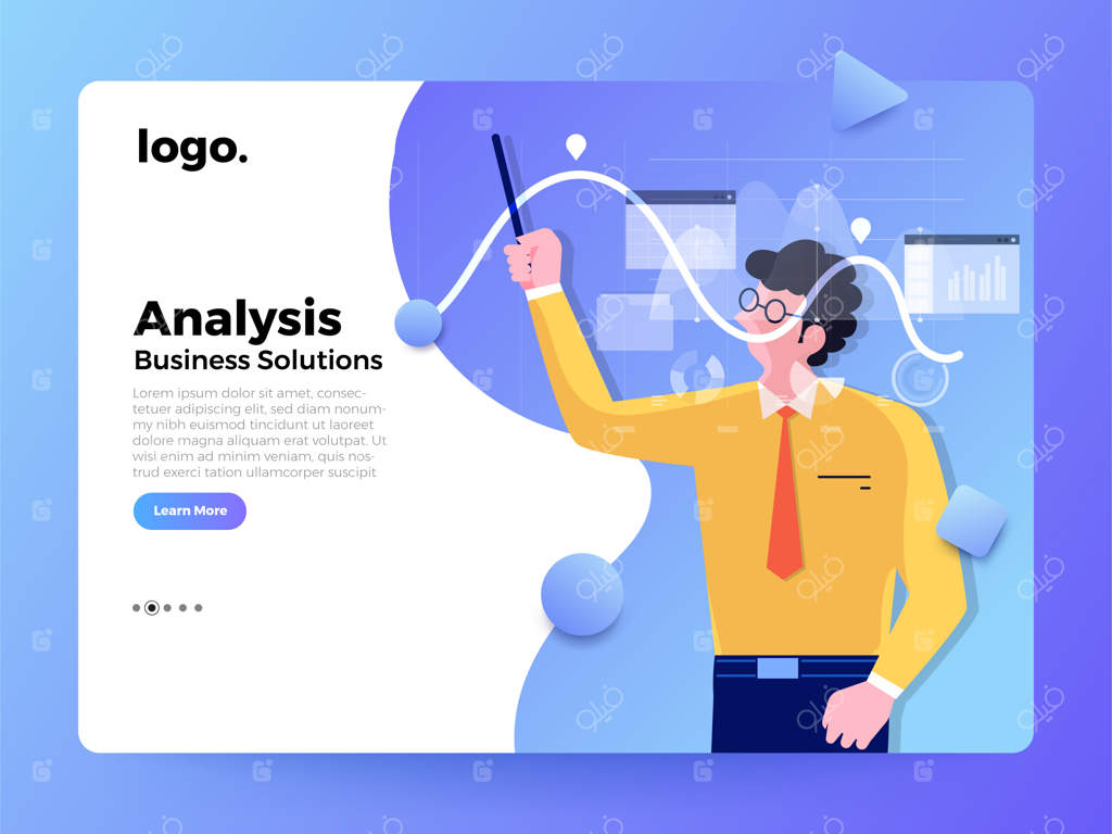 مفهوم گرافیکی صفحه فرود کارگر