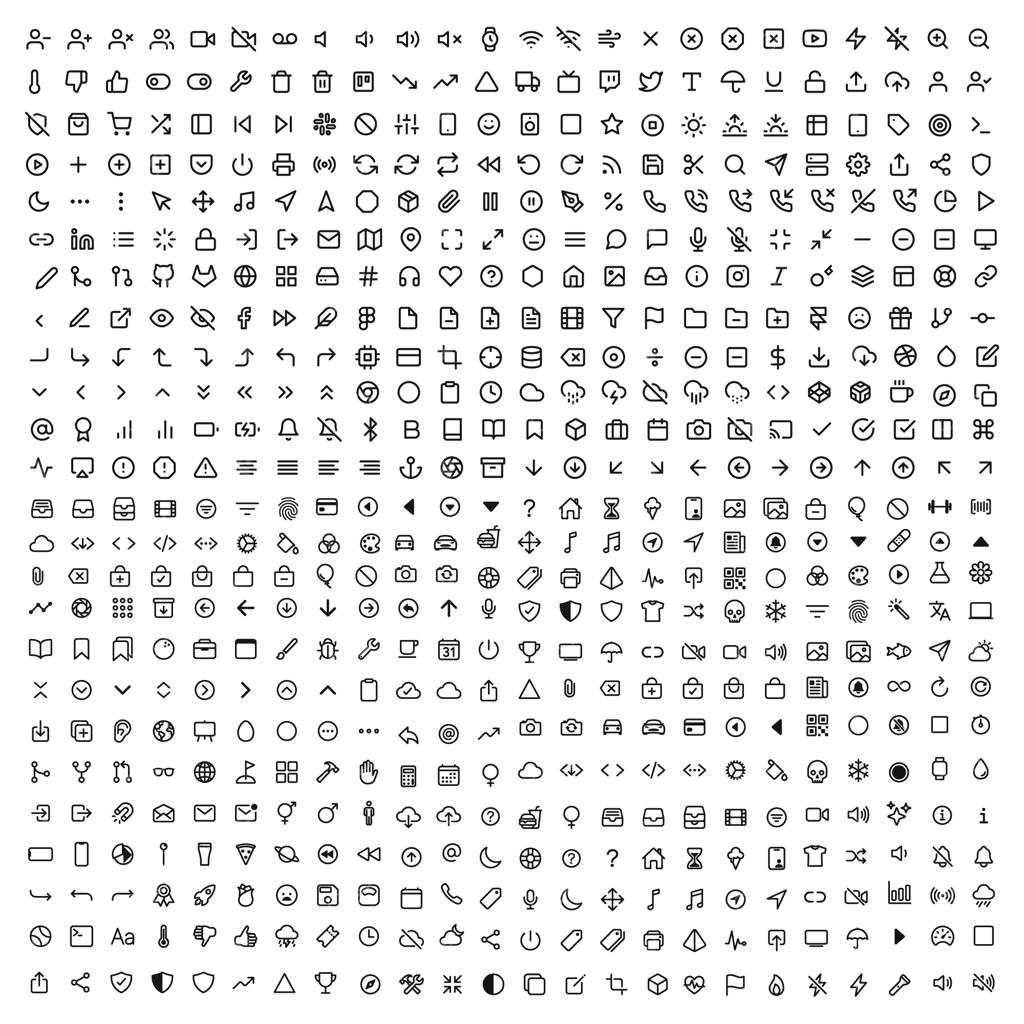 مجموعه آیکون‌های خطی مینیمال