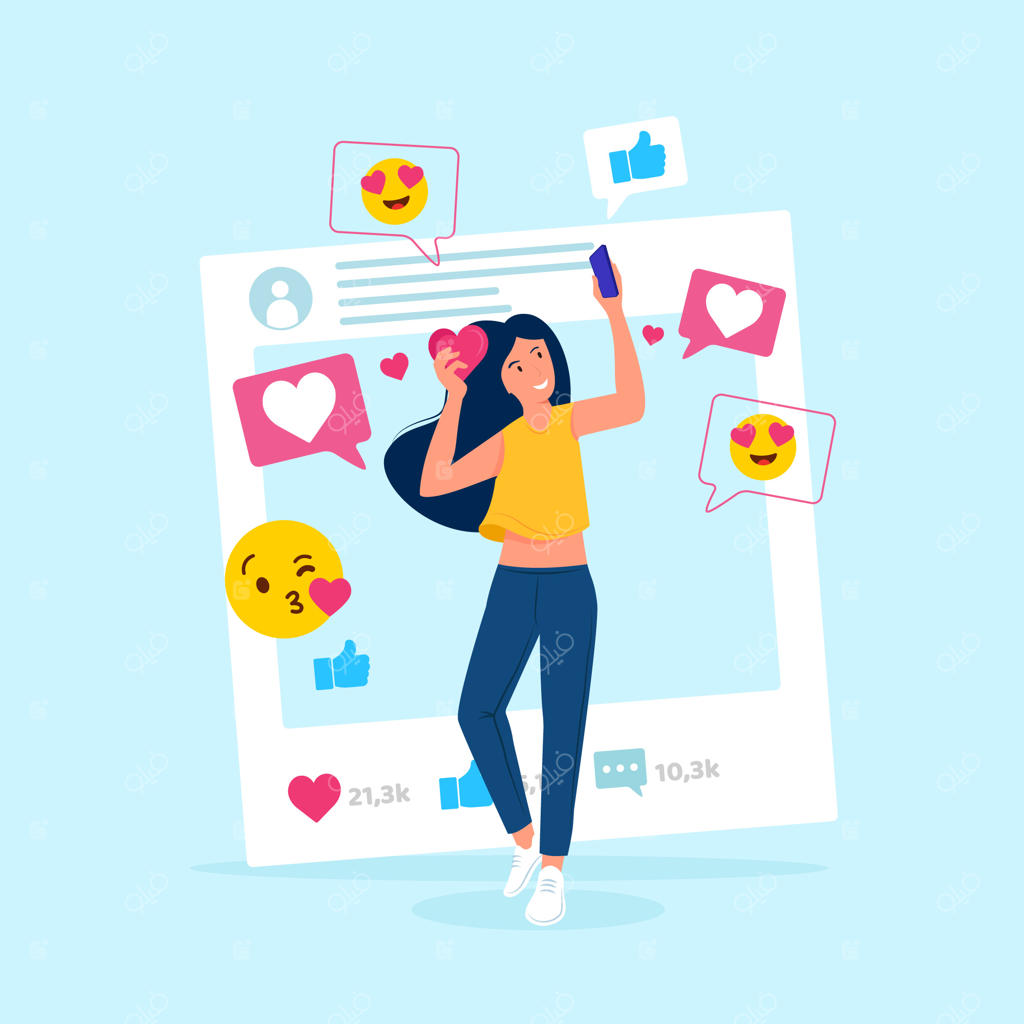 فردی که به شبکه‌های اجتماعی اعتیاد دارد