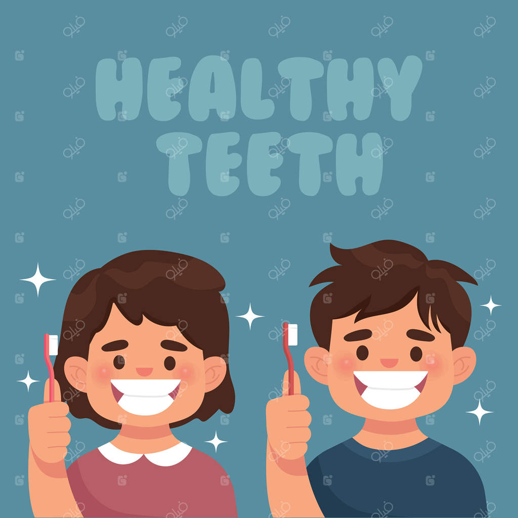 کودکان دندان‌های سفید و سالم خود را نشان می‌دهند