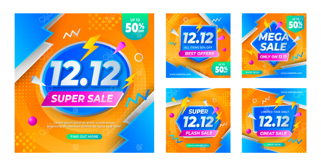 مجموعه پست‌های اینستاگرام ویژه حراج روز خرید ۱۲/۱۲