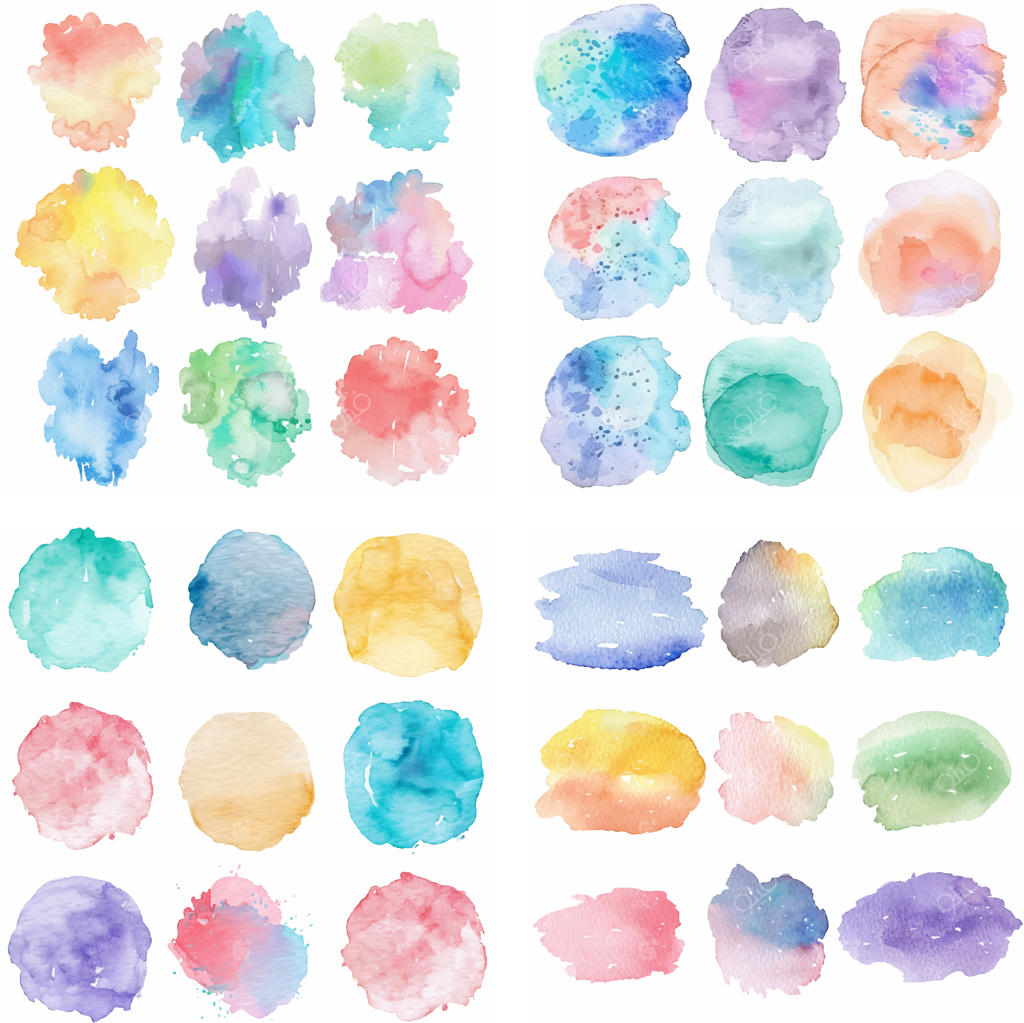 لکه و پاشش جوهر رنگارنگ پاستلی با افکت آبرنگی و بافت زبر خلاقانه