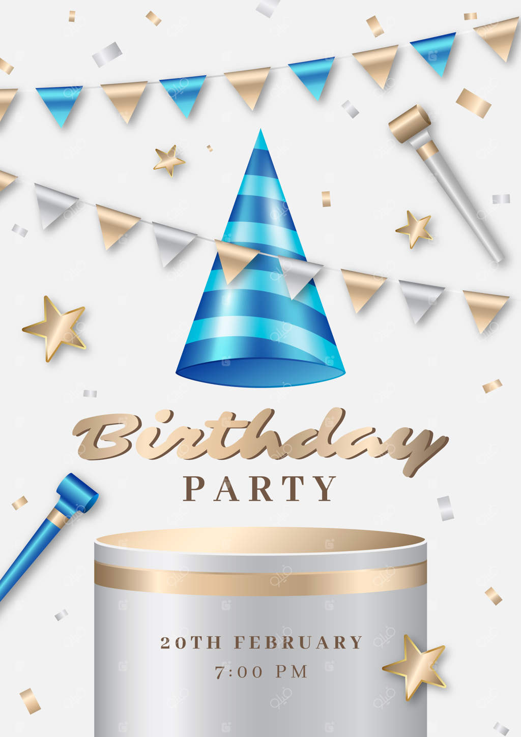 قالب واقع‌گرایانه بروشور جشن تولد