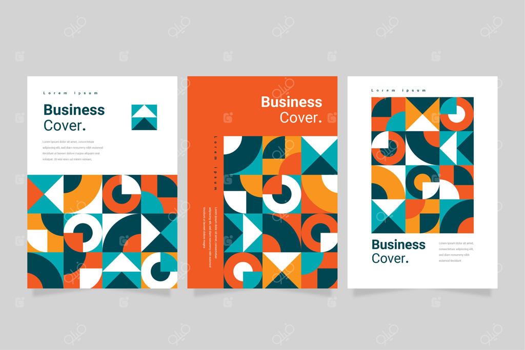 مجموعه جلدهای تجاری هندسی و انتزاعی