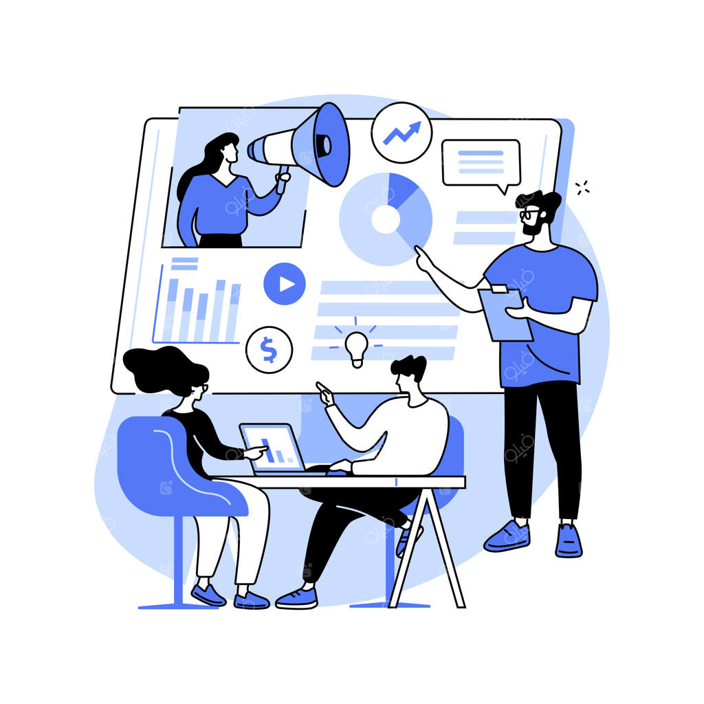 تصویرسازی مفهومی از گردهمایی بازاریابی