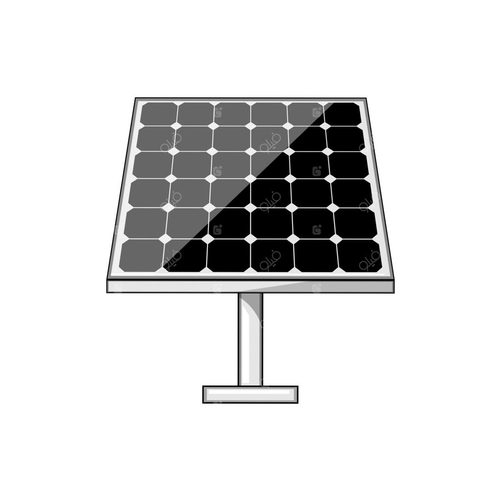 توضیح کارتونی پنل‌های خورشیدی انرژی‌بخش