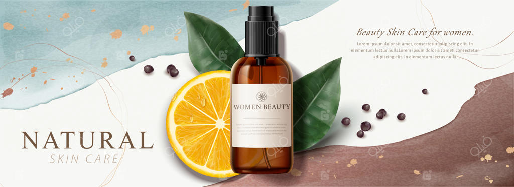 بنر تبلیغاتی برای محصول زیبایی