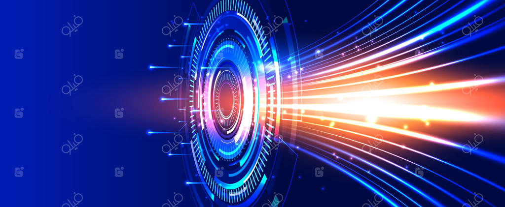 کنکاش در طراحی انتزاعی فناوری دیجیتال آینده‌نگر Pro Vector