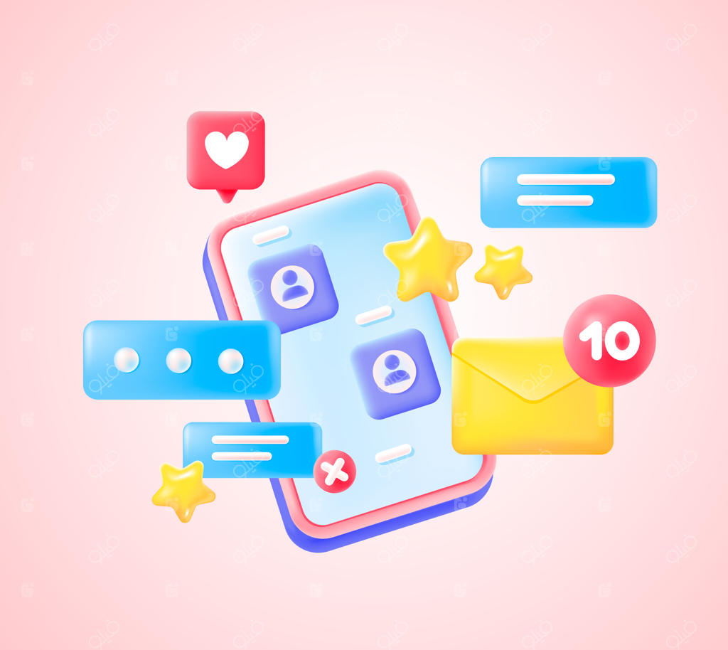 گوشی سه‌بعدی با پیام‌رسان: گفتگوهای باز و امتیازدهی با ستاره و لایک. ارتباط آنلاین