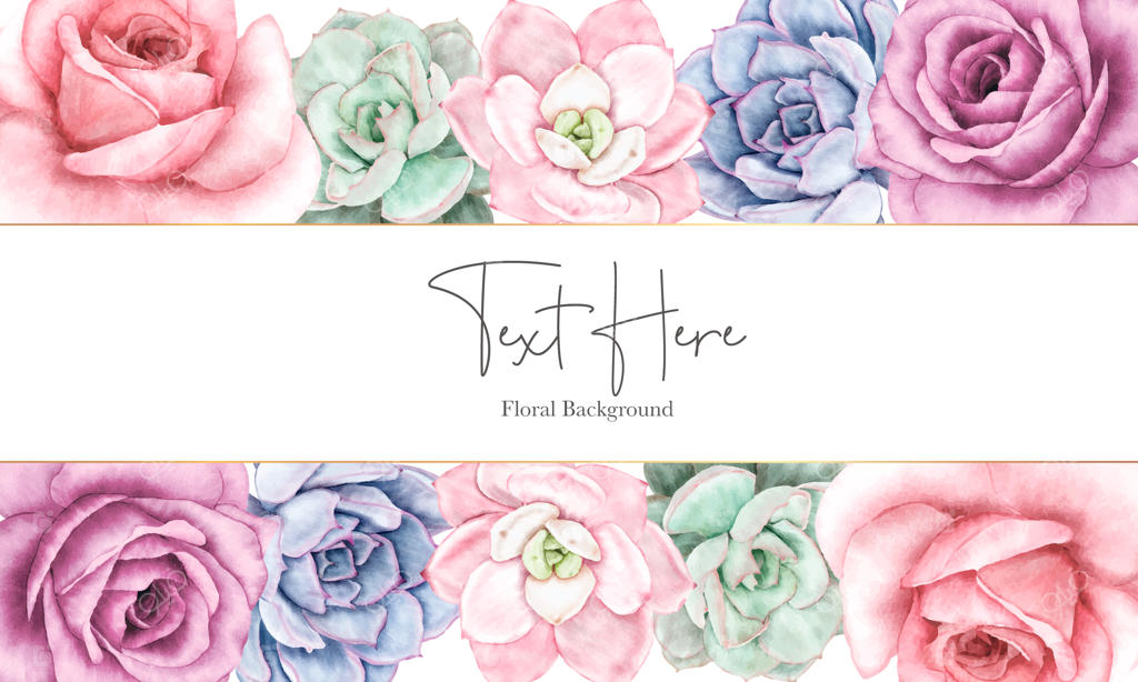 طراحی پس‌زمینه زیبای گلدار با نقوش آبرنگی گل‌ها