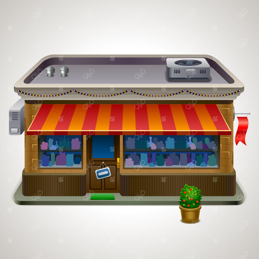 نماد نمای فروشگاه یا کافه