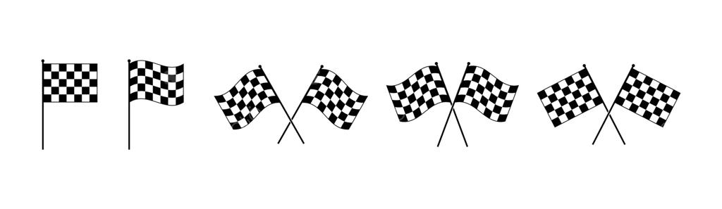 مجموعه کامل آیکون پرچم مسابقه