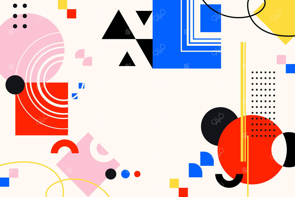 پس‌زمینه هندسی با طراحی تخت