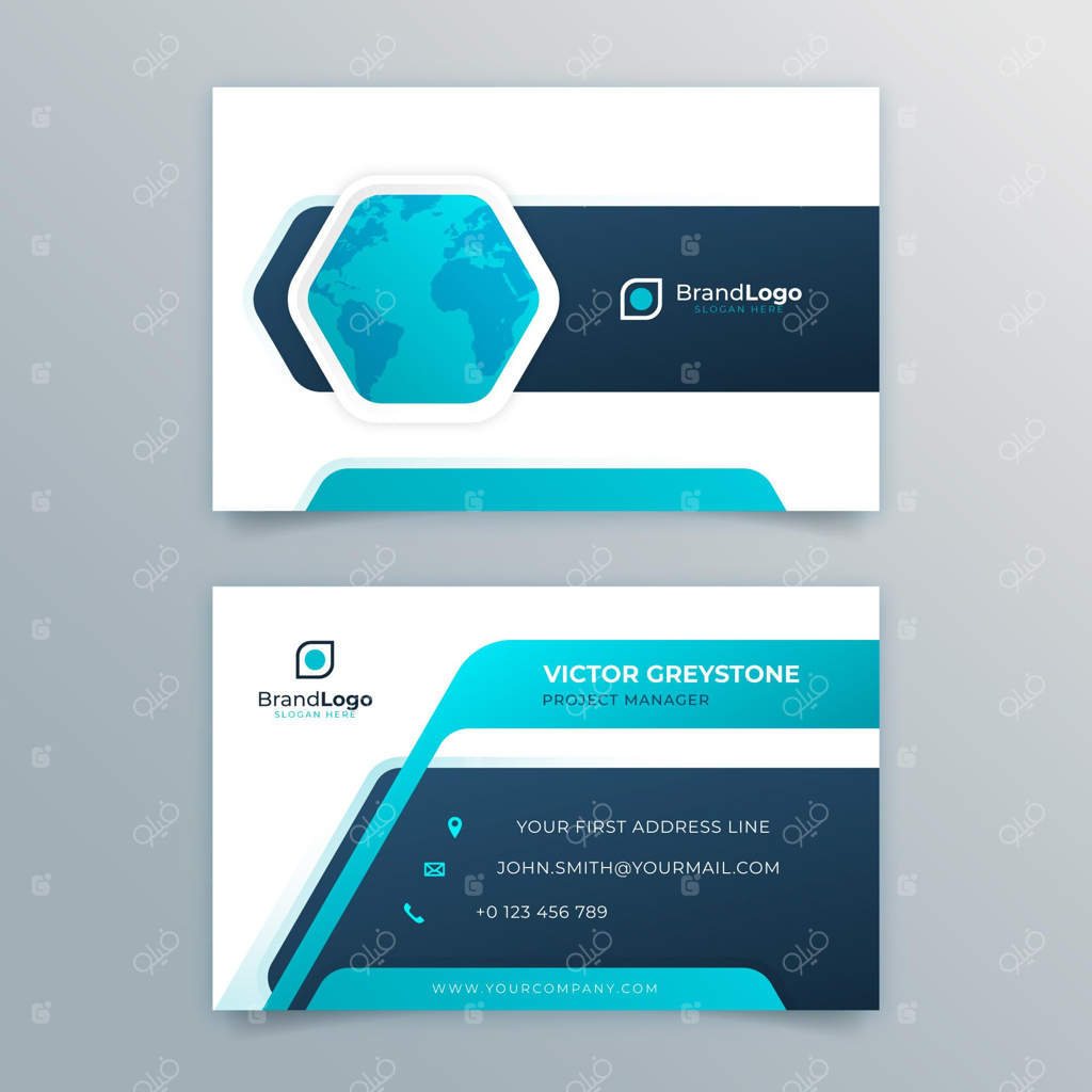 کارت ویزیت دو رو برای کسب و کار عمومی