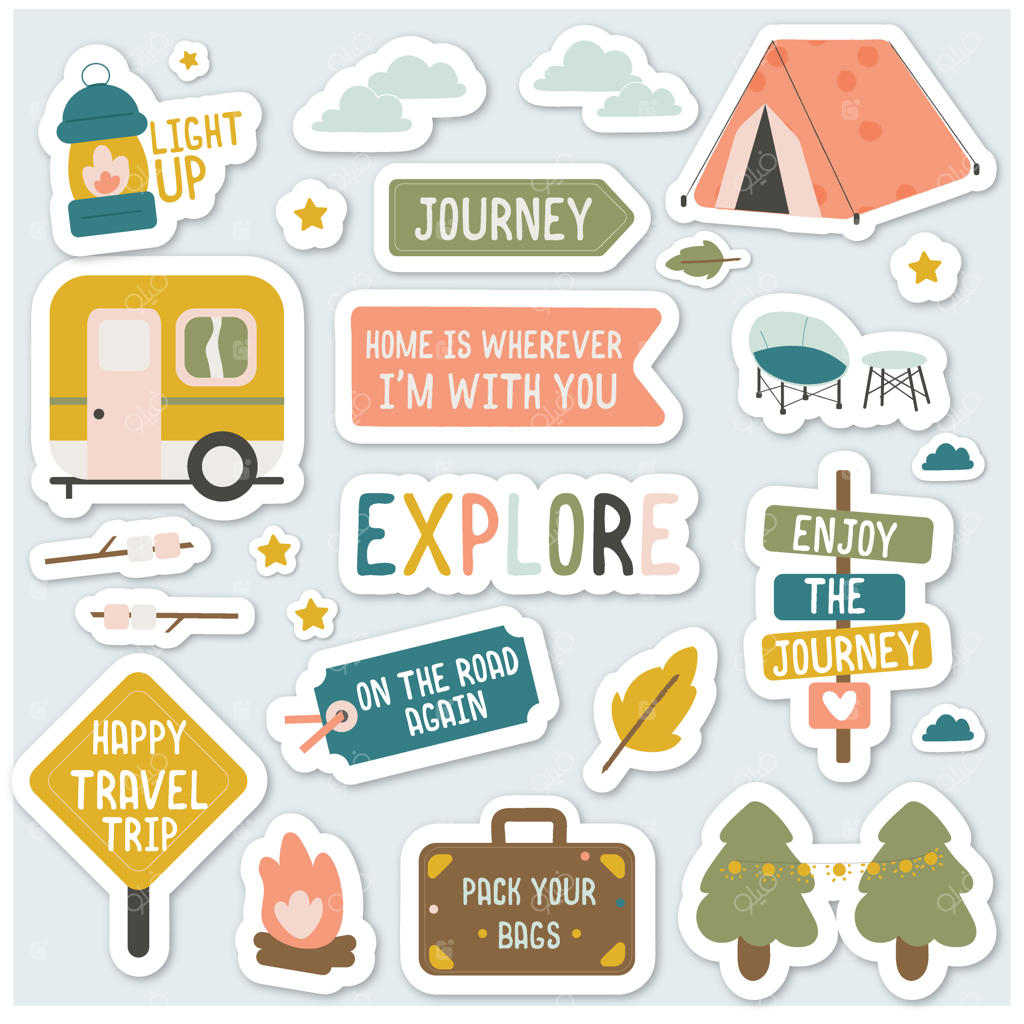 پک برچسب‌های کمپینگ