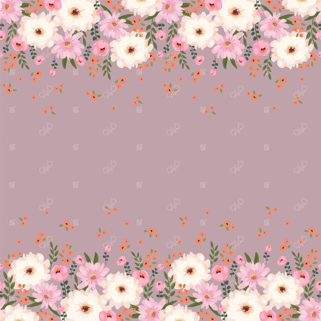 طرح مرزی گلدار یکپارچه برای جلد کاغذ، پارچه، دکور داخلی و غیره وکتور