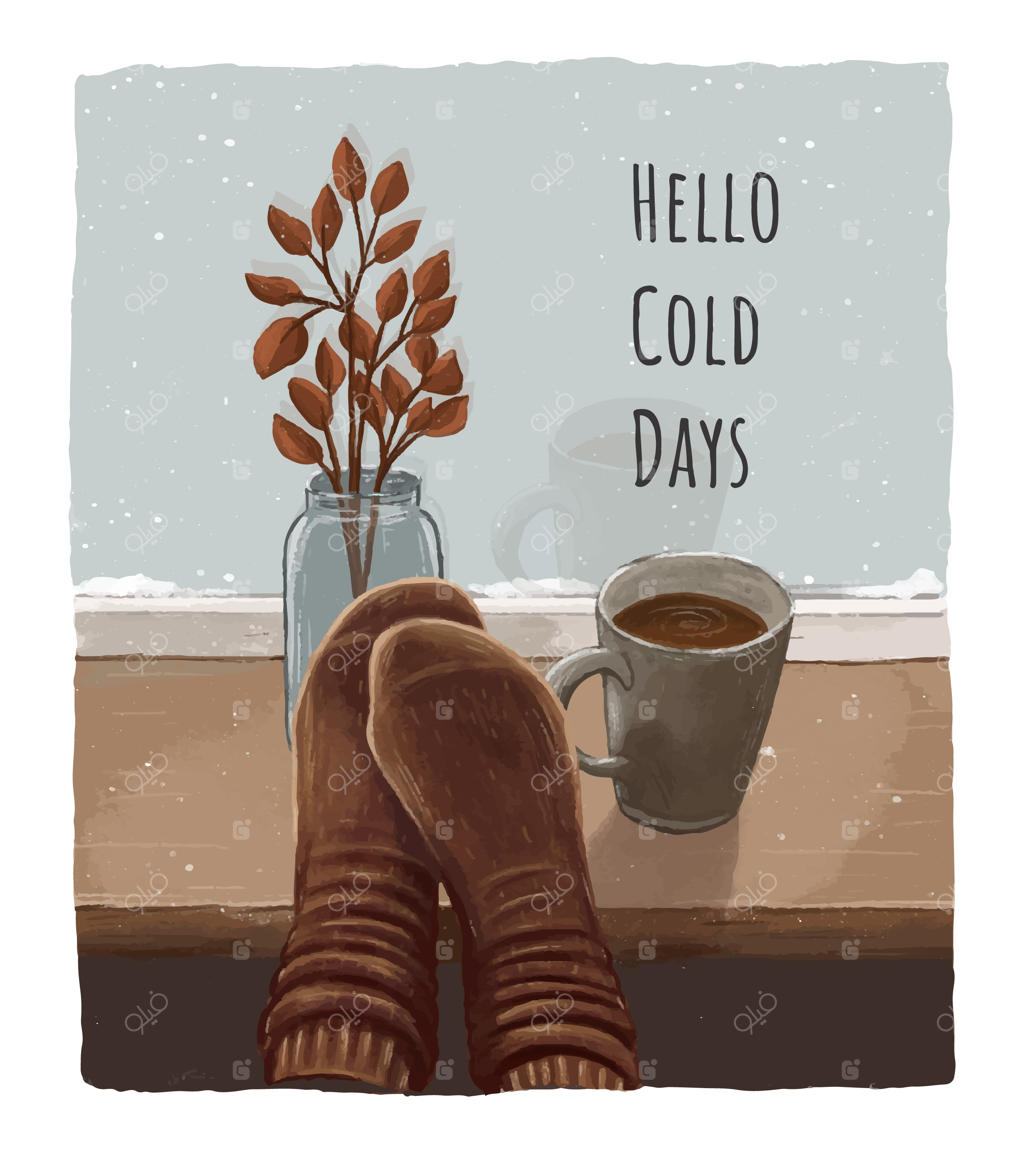 پترن پس‌زمینه زمستانی دست‌ساز