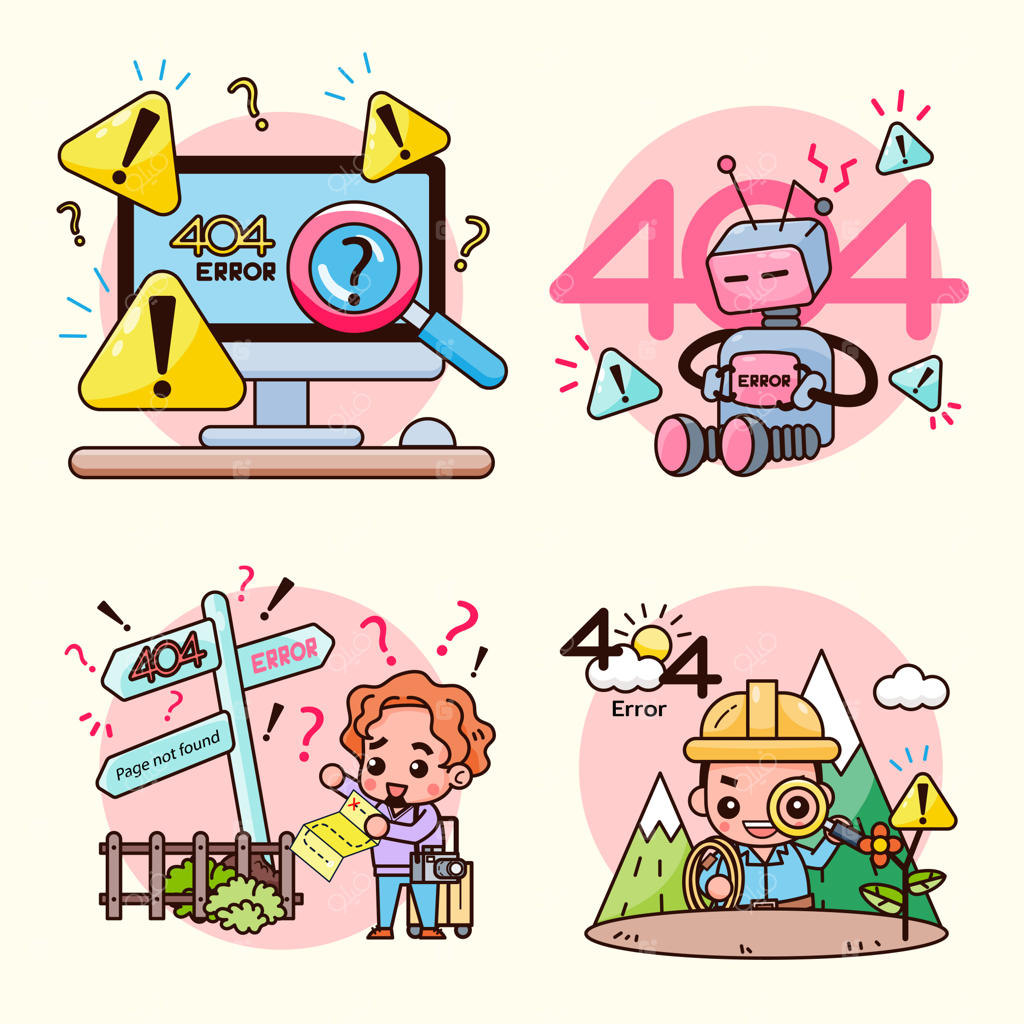 صفحه هشدار خطای ۴۰۴ یا فایل پیدا نشد برای صفحه وب