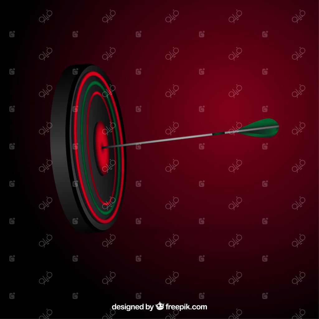 تیر در مرکز سیبل