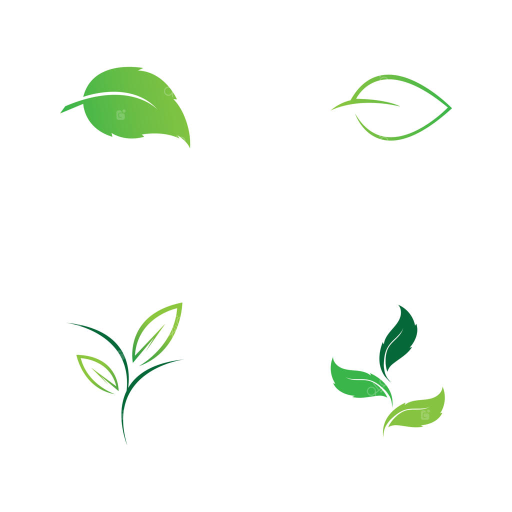 طراحی وکتور لوگوی برگ درخت با مفهوم سازگار با محیط زیست