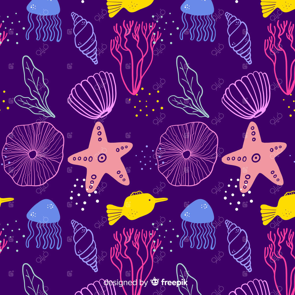 پس‌زمینه‌ی دودی به رنگ مرجان تیره نقاشی شده دستی