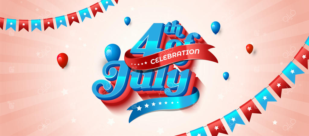 تصویر پس‌زمینه جشن روز استقلال آمریکا ۴ جولای