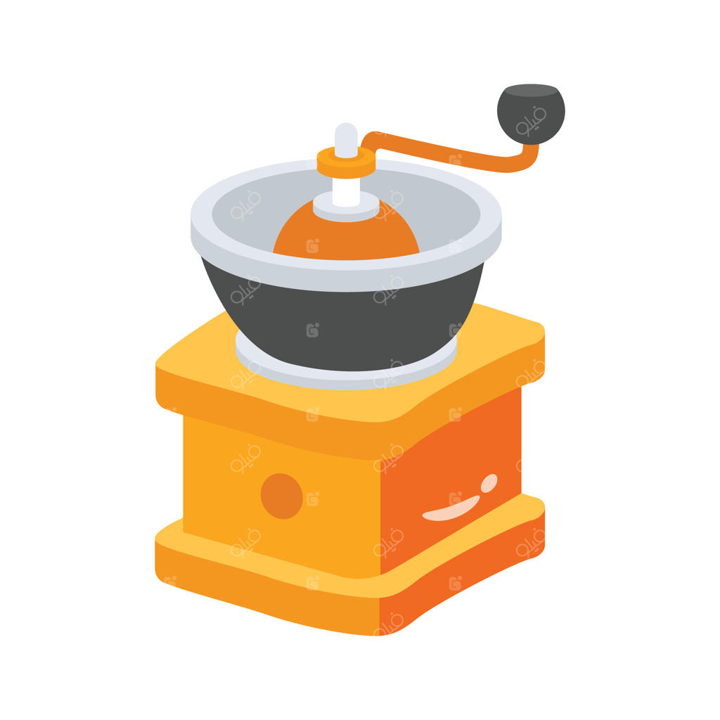 آسیاب قهوه دستی، تصویر رنگارنگ و دقیق