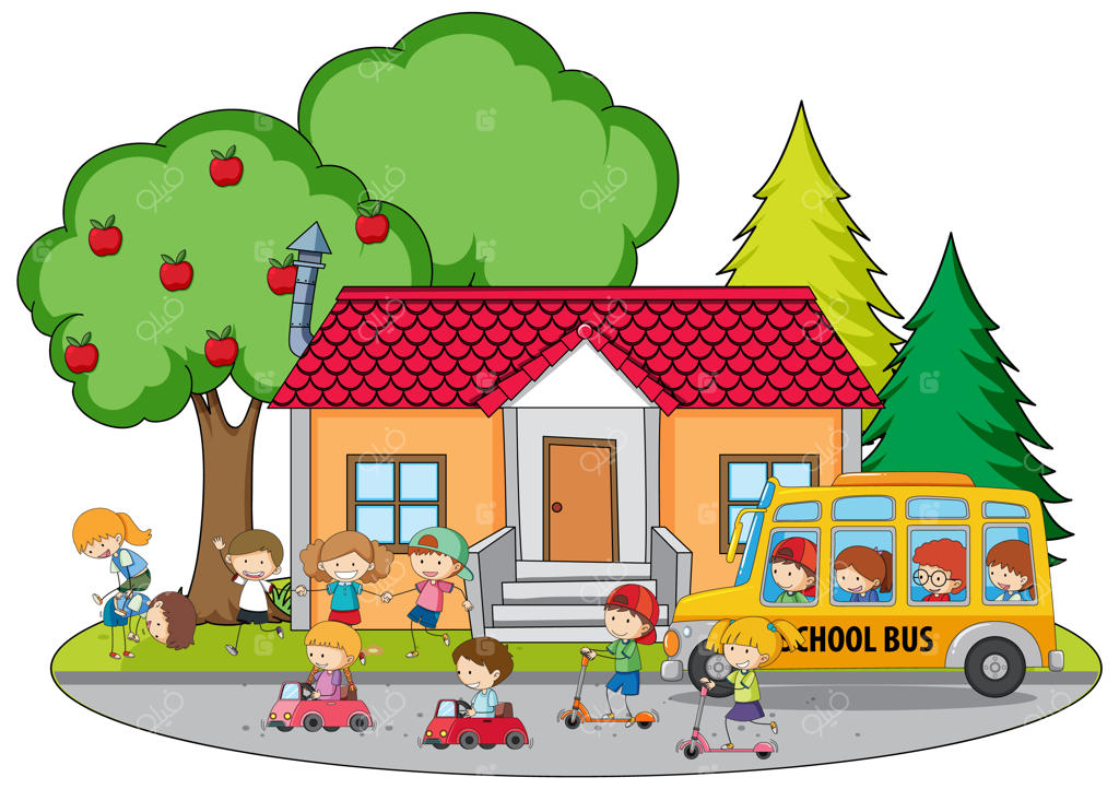 صحنه‌ای با بچه‌ها در جاده