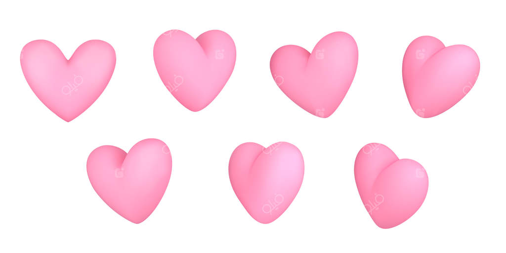 قلب از زوایای مختلف: قلب‌های صورتی