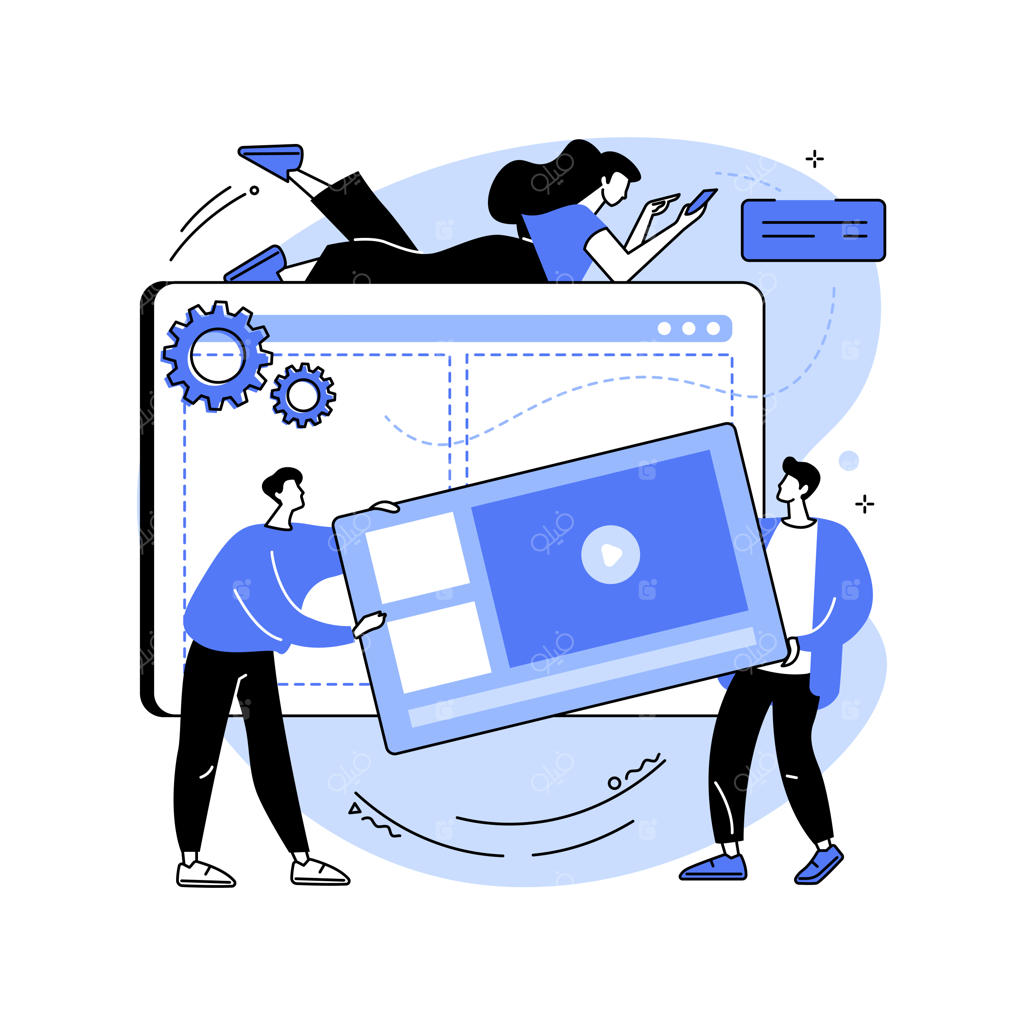 ایجاد صفحه فرود - مفهوم انتزاعی وکتور ilustration