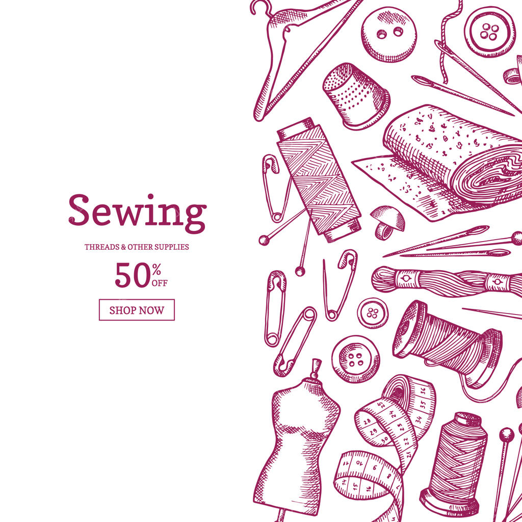 تصویر پس‌زمینه عناصر دست‌دوزی با جای متن