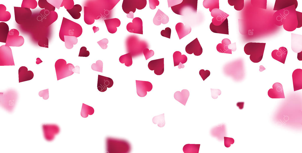 پس‌زمینه‌ای با قلب‌های رنگارنگ برای جشن‌ها