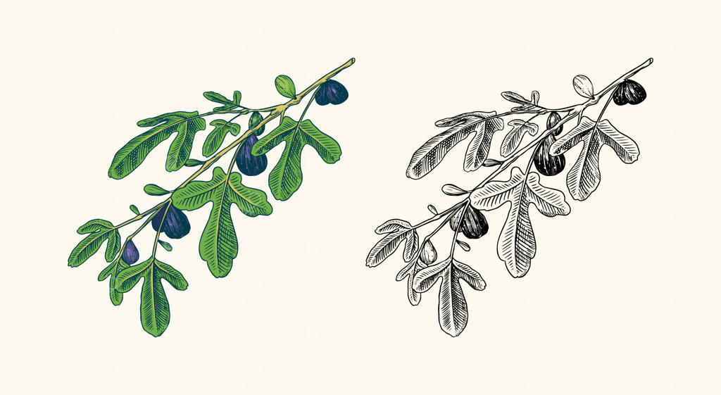 انجیر تازه: میوه و برگها.