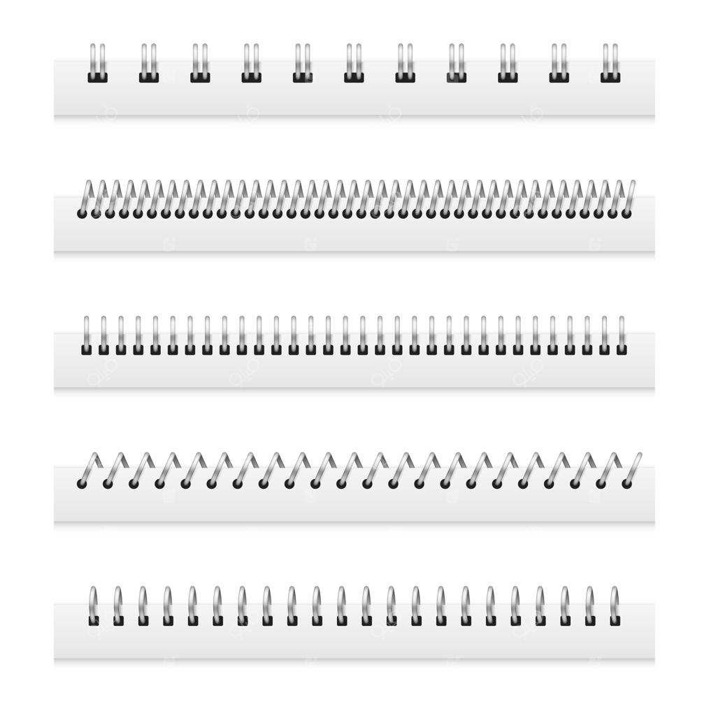 فنر سیمی مارپیچ برای صحافی برگه‌های دفتر