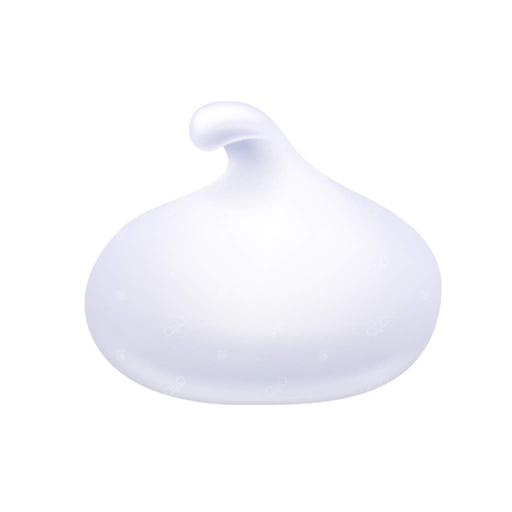 محصول خامه فرم‌گرفته روی زمینه سفید. تصویرسازی.