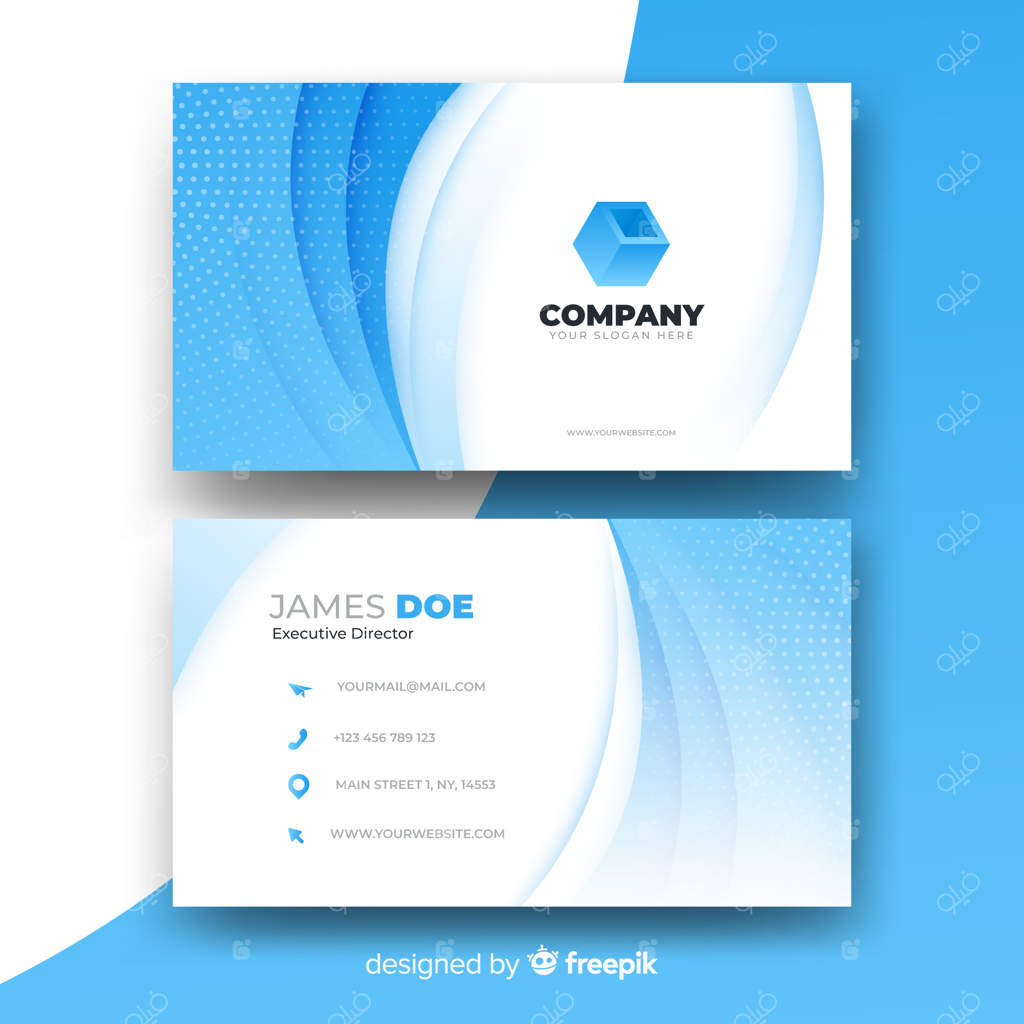 قالب کارت ویزیت انتزاعی تک‌رنگ