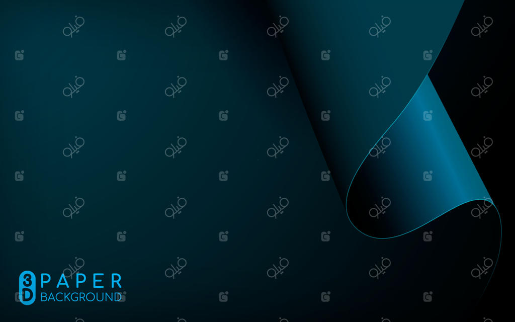 پس‌زمینه سه‌بعدی انتزاعی آبی کاغذی